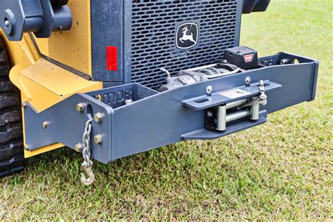 john deere skid steer rear bumper|skid steer winch bumper.